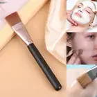 1Pc Black Makeup Brushes Flat Top Foundation Brush Wooden Handle Contour Bruio