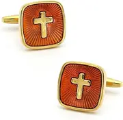 [JYHLSHBA] Cufflinks For Men 1 Pair Of Men'S French Shirt Cufflinks Gold Cross Cufflinks Men'S Cufflinks
