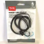 TYR Bungee Cord Strap Kit Black for Swim Goggles Adjustable Lock Replacement NEW