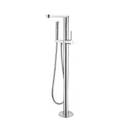 Fluid Floor Standing Bath Spout - Mixer and Hand Shower - Luxury Chrome