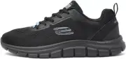 Skechers Track Broader Black Mens Trainers Shoes