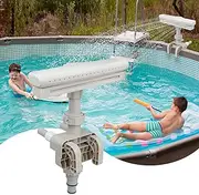 Pool Fountain,360° Adjustable Waterfall Pool Sprinkler with LED Lights for Above-Ground Pools, Outdoor Pool Accessories for Relaxation and Cooling