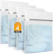 [Hormes] 4PCS Laundry Bags for Delicates, Mesh Washing Bags 40x30cm Medium Size, Durable Wash Bags for Clothing Laundry & Delicates Wash Bag, Zippered Clothes Protection Bag for Washing Machine & Travel