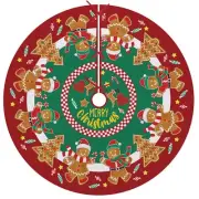 Merry Christmas Tree Skirt 48 Inches Lace-up Gingerbread Man Candy Artificial...