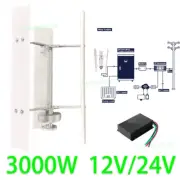 3KW 12V/24V Wind Turbine Generator Windmill Energy Wind Power & MPPT Controller
