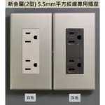 【電子發票】日本製 PANASONIC 新金屬(2型)面板+台製5.5MM平方絞線用接地插座 (工業風插座、復古風插座)