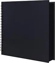 HenPisen Scrapbook Album 10 x 10 Inch 20 Sheets/40 Pages Black Hardcover Kraft Paper DIY Scrap Book Photo Albums, Memory Book for Baby, Wedding, Anniversary and Family