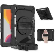 MCC Shockproof iPad 10.2" 2020 8th Gen Strap Rugged Case Cover Apple iPad8 [Black]
