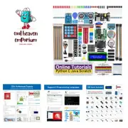 Starter Kit for Raspberry Pi 5 4 B 3 B+ 400, 800+ Page Online Tutorials, Pyth...