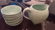 Mini Tea Pot set for collective decoration (with 6 small bowls)