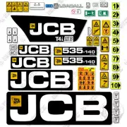 Fits JCB 535-140 Hi-Viz (Tier 4) Decal Kit Telehandler - 3M Vinyl! (2015 - 2017)