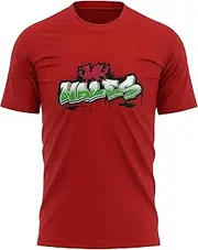 [Purple Print House] Mens Wales Graffiti Rugby T Shirt Cymru Supporter Tee Welsh Dragon Spray Paint Top
