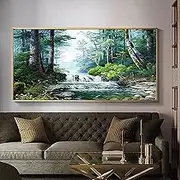 ZGMAXCL Diamond Art Painting Kit DIY for Adults & Kids Full Drill Natural Scenery Diamond Dots Home Decor Craft Kits 100x50cm