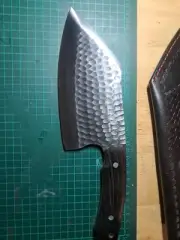 Hand Forged Knife, Cleaver, 31cm, 440c Stainless Steel.