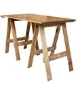 1.5m BAR Rustic Trestle Table: Stained