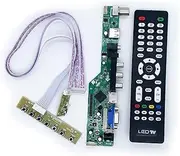 V53 Universal LCD Led Tv Controller Driver Board VGA HD-MI USB TV Motherboard Analog Signal 15-42 Inch(V53 Key)
