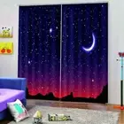 bright starry sky heralds weather Printing 3D Blockout Curtains Fabric Window