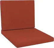 HEBE Outdoor Deep Seat Cushion Set,Waterproof Patio Chair Cushions & Back Cushion for Patio Furniture with Fade Resistant Removable Cover,for Sofa Couch,Wine Red
