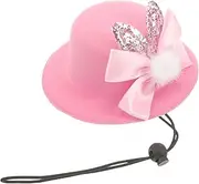GALPADA Adorable Adjustable Pet Easter Hat with Bunny Ears and Bowknot for Dogs and Cats Lightweight Sun Protection for Festivals Parties and Outdoor Fun