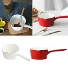 Milk Pan Enamel Milk Pot Saucepan Kitchen Cookware Easy Pour