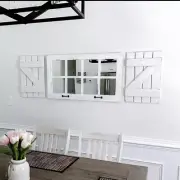 8 Pane Farmhouse/Rustic Wall Decor Window Mirror