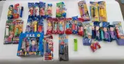 55 PEZ Dispensers Lot. Sesame, Disney, Transformers, Etc. All Shown In Photo's.