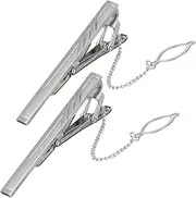[WRITWAA] Business Formal Lapel Clip Tie Clips for Men Vintage Pin Microphone Waist Belt Chrome Plated Accessories Men's Tie Clip Accessories Tiles Women Shoulder Pads Iron Silver