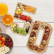 SHASUXTING Charcuterie Number Board Wood Cardboard Number Tray Fillable Number Charcuterie Boxes Reusable Number Serving Tray Decorative Number Platter for Snack Food Cake Cookies(Style 2)
