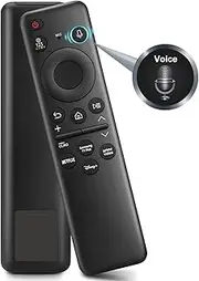 Rechargeable Voice Remote Control for Samsung Solar Frame Serif Sero QLED Neo OLED Crystal Curved UHD 4K 8K Smart TV Q70 Q60 Q80 AU8000 BU8000 Remote Replacment for BN59-01432A BN59-01432D
