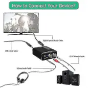 Digital To Analog o Converter,dac Digital Spdif Optical To Analog L/r Rca & 3.5mm Aux Stereo Au