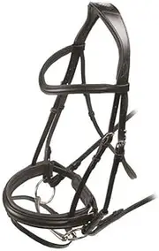 Velociti Leather Horse Dressage Bridle (UK Size: Cob) (Black)