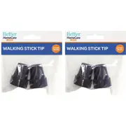 Better Home Care Now Walking Stick Tips Rubber NonSlip End Bottom Black 19mm 2x 2 Pack