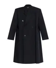 Balenciaga Double-Breasted Coat 1,2 Black
