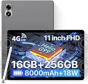 UMIDIGI MTK Helio G99 Tablet 2025,G7 Tab Pro 16GB+256GB+1TB,11 inch FHD+ 1920 * 1200 Unlocked Tablets,Octa-Core 2.2GHz, 8000mAh with 18W Charging 13MP+8MP 4 Speakers,4G Sim+5GHz WiFi,GPS,Face Unlock