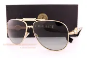New VERSACE Sunglasses VE 2236 1002/11 Gold/ Grey Gradient For Men Women