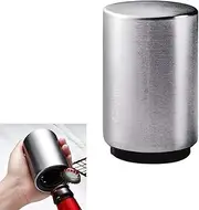Tongke Beer Bottle Opener with Magnetic - Stainless Steel Magnet Push Down, Pop Off Soda Openers - Silver