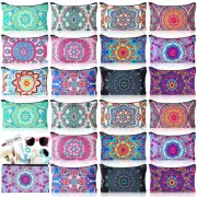 24 Pieces Makeup Bags Bulk Canvas Cosmetic Bags Purse Organizer Zipper Cosmet...
