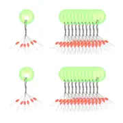 600Pcs Fishing Bobber Beads Stoppers 6 in 1 Float Sinker Stop Oval S, Red