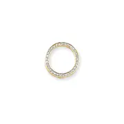14K Yellow Gold VS Real Diamond Circle Pendant
