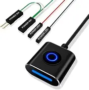 Desktop Computer Power Switch, External PC Power Button, Power Supply Control Adapter Cable 2.5M, ATX Desktop Computer Motherboard Power SW Cables with Magnet, Black