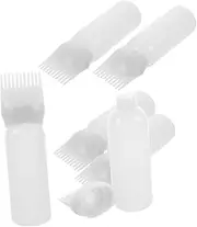 Hair Colour Alicator Bottle Set 6pcs Hair Oiling Brush Bottle Applicator Comb for Hair Oil Applicator Root Comb Dye Bottle Scale