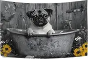 YXYZRMY Tapestry Pug Bathtub - Wall Hanging Tapestry for Dorm Living Room Art Home Decor 80” x 60”