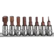 8pcs H2-H10 Hex Bit Socket Set1/4" Square Drive Metric Extension Impact Bit, Red