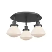 Innovations Lighting 916-3C-8-19 Olean Flush Olean 3 Light 19"W - White