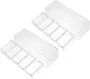 LALADEFIEE Poker Chips Tray Rack 2 Pack Chips Box with Cover Poker Chip Organizer Chips Storage Container Water-Proof Corrosion-Resistant Tidy