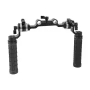 Dual Handle Grip Kit w/M6 ARRI Rosette Connection &15mm Railblock f Shoulder Rig