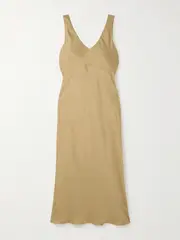 [NET-A-PORTER For The King’s Foundation] NET-A-PORTER For The King's Foundation - Satin Maxi Dress - Beige - UK 6 UK 6 Neutrals