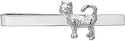 [Asienice] Halloween Skull Tie Clip Christmas Deer Tie Clip for Men Silver Wolf Tie Clip
