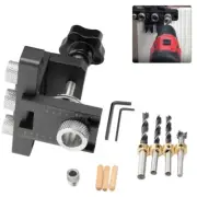 Precision Punch Locator Cam Jig 3 In1 Dowelling Jig Wood Hole Drilling Guide Set