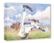 Goofy Baseball Walt Disney Fine Art Randy Noble Lt Ed TOC Print First Pitch